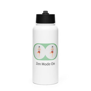 Edelstahl Trinkflasche mit Strohhalm